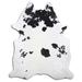 Black/White 84 x 72 x 0.25 in Area Rug - Loon Peak® Natural Hair Handmade Cowhide Area Rug Cowhide | 84 H x 72 W x 0.25 D in | Wayfair