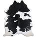 Black/White 84 x 72 x 0.25 in Area Rug - Loon Peak® Natural Hair Handmade Cowhide Area Rug Cowhide/Leather | 84 H x 72 W x 0.25 D in | Wayfair