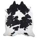 Black/White 84 x 72 x 0.25 in Area Rug - Loon Peak® Natural Hair Handmade Cowhide Area Rug Cowhide | 84 H x 72 W x 0.25 D in | Wayfair