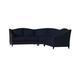 Blue Reclining Sectional - Poshbin Carolina 111" Wide Symmetrical Corner Sectional | 41 H x 111 W x 39 D in | Wayfair 1017-VELBLU-WAL-GRA