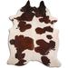 Brown 84 x 72 x 0.25 in Area Rug - Loon Peak® Natural Hair Handmade Cowhide Area Rug Cowhide | 84 H x 72 W x 0.25 D in | Wayfair