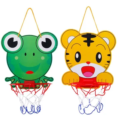 Planche de basket-ball d'animaux de dessin animé portable pour enfants jouets de basket-ball