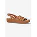 Wide Width Women's Kehlani Sandals by Easy Street in Tan (Size 12 W)