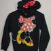 Disney Shirts & Tops | Disney Parks Girls Minnie Mouse Hoodie Sweatshirt | Color: Black/Red | Size: Mg