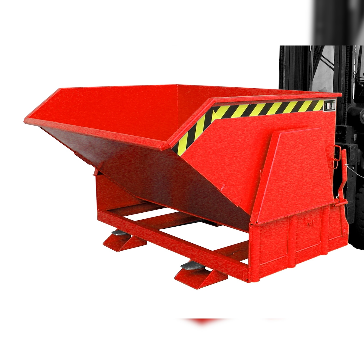 Kippbehälter BK 120 lackiert RAL3000 Feuerrot Stapler Anbaugerät Image