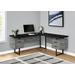 "Computer Desk / Home Office / Corner / Left / Right Set-Up / Storage Drawers / 70""L / L Shape / Work / Laptop / Metal / Laminate / Grey / Black / Contemporary / Modern - Monarch Specialties I 7617"