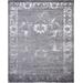 "Silk Fusion Florence Collection Hand-Knotted Silk and Wool Area Rug- 5' 0"" X 8' 0"" - Pasargad Home Praya-07 dar 5x8"