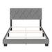 Latitude Run® Boyd Diamond Linen Platform Bed Upholstered/Linen in Gray | 47.5 H x 80.31 W x 86 D in | Wayfair 5DCE0B63B32F4E22B765A26FAB1245EC