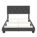 Latitude Run® Boyd Diamond Linen Platform Bed Upholstered/Linen in Black | 47.5 H x 64.2 W x 86 D in | Wayfair 1155D83D4F81415D85EB99E7FB1EE261