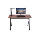 Inbox Zero Macdonald Writing Desk Wood/Metal in Black | 28.1 H x 47.2 W x 23.6 D in | Wayfair 6D5111C1D929481BB90097020B71273D