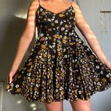 Free People Dresses | Free People Floral Dress | Color: Black/Yellow | Size: M