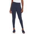 Plus Size Women's Everyday Stretch Cotton Legging by Jessica London in Navy (Size 12)