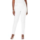 Plus Size Women's Comfort Waist Stretch Denim Skinny Jean by Jessica London in White (Size 18 W) Pull On Stretch Denim Leggings Jeggings