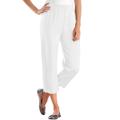 Plus Size Women's 7-Day Knit Capri by Woman Within in White (Size 2X) Pants