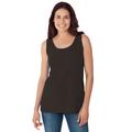Plus Size Women's Scoopneck Tank by Woman Within in Black (Size 5X) Top