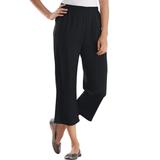 Plus Size Women's 7-Day Knit Capri by Woman Within in Black (Size L) Pants