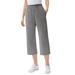 Plus Size Women's 7-Day Knit Capri by Woman Within in Medium Heather Grey (Size M) Pants