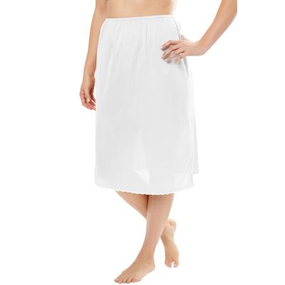 Plus Size Women's Half Slip 25" 2-Pack by Comfort Choice in White (Size 1X)