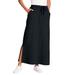 Plus Size Women's Sport Knit Side-Slit Skirt by Woman Within in Black (Size 38/40)