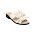 Extra Wide Width Women's The Paula Slip On Sandal by Comfortview in White (Size 10 WW)