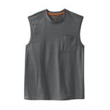Men's Big & Tall Boulder Creek® Heavyweight Pocket Muscle Tee by Boulder Creek in Steel (Size XL) Shirt