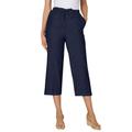 Plus Size Women's Drawstring Denim Capri by Woman Within in Indigo (Size 36 W) Pants