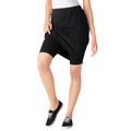 Plus Size Women's Stretch Cotton Skort by Woman Within in Black (Size 2X)