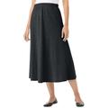 Plus Size Women's 7-Day Knit A-Line Skirt by Woman Within in Heather Charcoal (Size 4X)