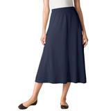 Plus Size Women's 7-Day Knit A-Line Skirt by Woman Within in Navy (Size S)