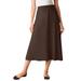 Plus Size Women's 7-Day Knit A-Line Skirt by Woman Within in Chocolate (Size 1X)