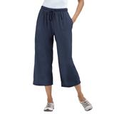 Plus Size Women's Sport Knit Capri Pant by Woman Within in Navy (Size 3X)