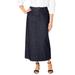 Plus Size Women's Classic Cotton Denim Midi Skirt by Jessica London in Indigo (Size 22) 100% Cotton