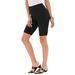 Plus Size Women's Essential Stretch Bike Short by Roaman's in Black (Size S) Cycle Gym Workout