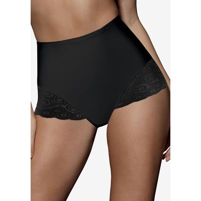 Plus Size Women's Shaping Brief with Lace Firm Control 2-Pack by Bali in Black (Size M)