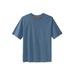 Men's Big & Tall Heavyweight Jersey Crewneck T-Shirt by Boulder Creek in Slate Blue (Size 6XL)