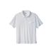 Men's Big & Tall Shrink-Less™ Lightweight Polo T-Shirt by KingSize in White (Size 5XL)