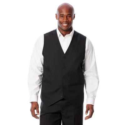 Men's Big & Tall KS Signature Easy Movement® 5-Button Suit Vest by KS Signature in Black (Size 52)
