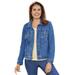 Plus Size Women's Stretch Denim Jacket by Woman Within in Medium Stonewash (Size 28 W)