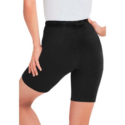 Plus Size Women's Stretch Cotton Bike Short by Woman Within in Black (Size S)