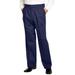 Men's Big & Tall Relaxed Fit Wrinkle-Free Expandable Waist Pleated Pants by KingSize in Navy (Size 46 38)