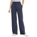 Plus Size Women's Sport Knit Straight Leg Pant by Woman Within in Navy (Size 2X)