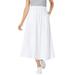 Plus Size Women's 7-Day Knit A-Line Skirt by Woman Within in White (Size 3XP)