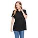 Plus Size Women's Perfect Short-Sleeve Polo Shirt by Woman Within in Black (Size 1X)