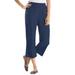 Plus Size Women's 7-Day Knit Capri by Woman Within in Navy (Size 3X) Pants