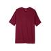 Men's Big & Tall Shrink-Less™ Lightweight Longer-Length V-neck T-shirt by KingSize in Rich Burgundy (Size 4XL)