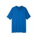 Men's Big & Tall Shrink-Less™ Lightweight Longer-Length V-neck T-shirt by KingSize in Royal Blue (Size 8XL)