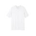 Men's Big & Tall Shrink-Less™ Lightweight Longer-Length V-neck T-shirt by KingSize in White (Size 8XL)