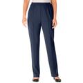 Plus Size Women's Elastic-Waist Soft Knit Pant by Woman Within in Navy (Size 22 W)