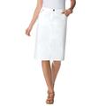 Plus Size Women's True Fit Stretch Denim Short Skirt by Jessica London in White (Size 32)