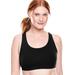 Plus Size Women's Leading Lady® Serena Low-Impact Wireless Active Bra 0514 by Leading Lady in Black (Size 38 B/C/D)